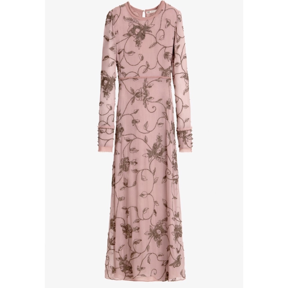 ZARA LIMITED EDITION LONG DRESS WITH APPLIQUÉS - Picture 16 of 16